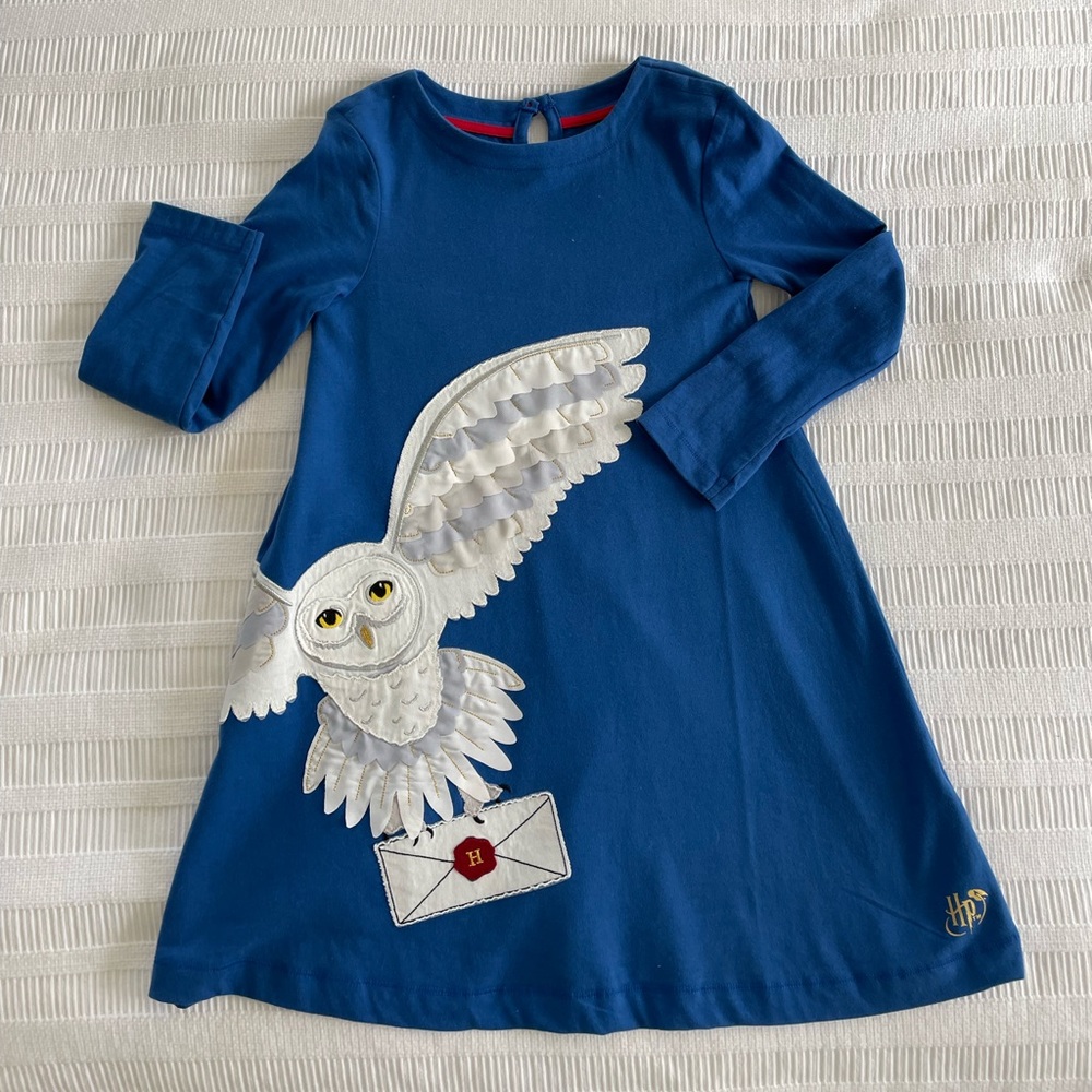 Mini Boden Harry Potter hedwig dress - 6-7